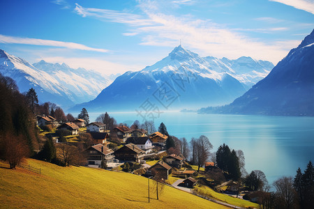 美丽的阿尔卑斯山脉景观图片