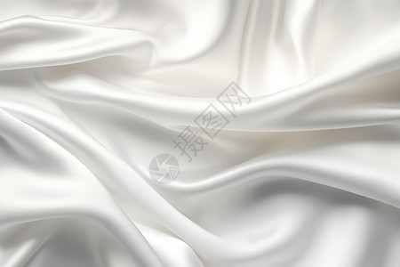 白色丝绸织物背景图片
