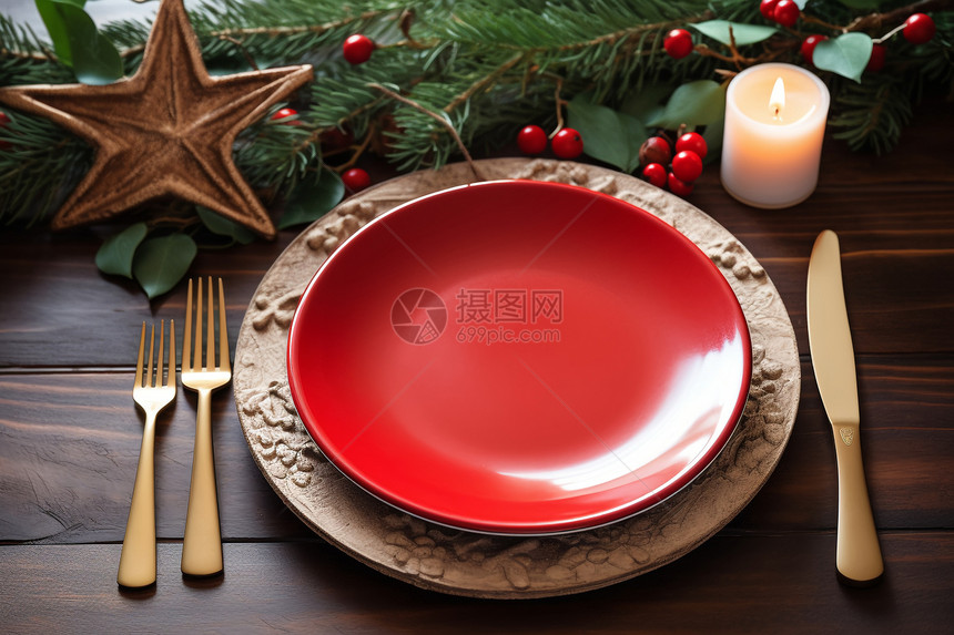 圣诞节的传统晚餐图片