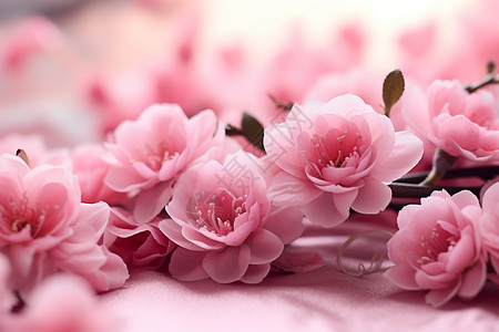 婚礼上粉色花朵背景图片