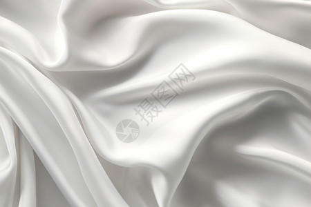 柔丝白纺的丝绸织物背景图片