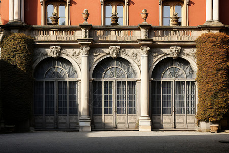 艺术感浮雕的欧式建筑背景图片