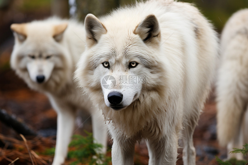 野生的白狼群图片