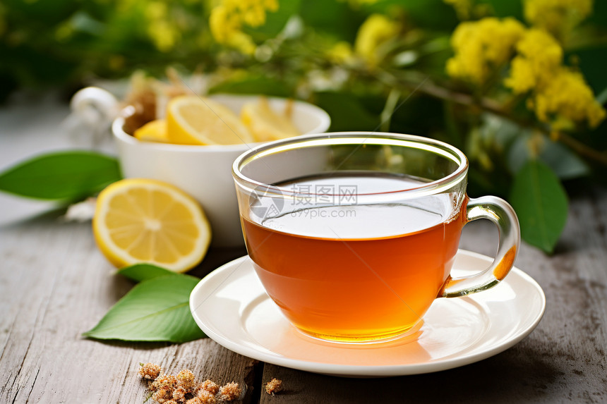 健康养生的柠檬茶图片