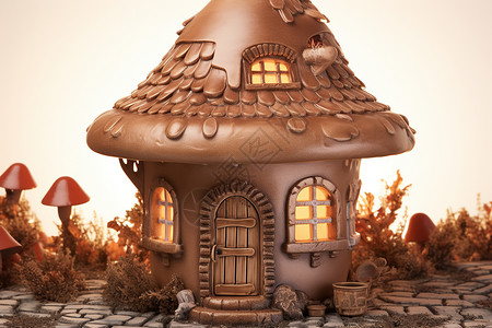 幻想中的蘑菇屋图片