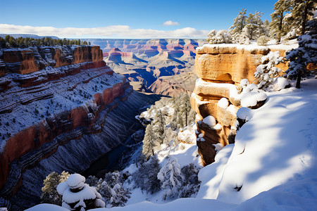 美丽壮观的冬季大峡谷景观图片