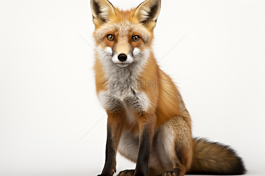 流露出好奇的神色的红狐图片