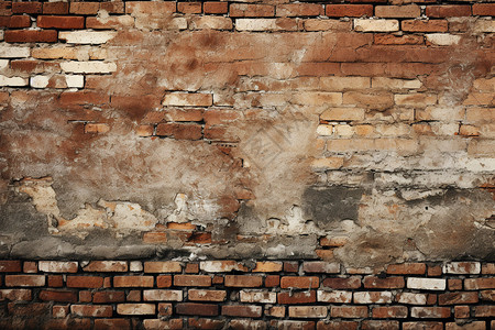 水泥红砖砌的墙背景图片