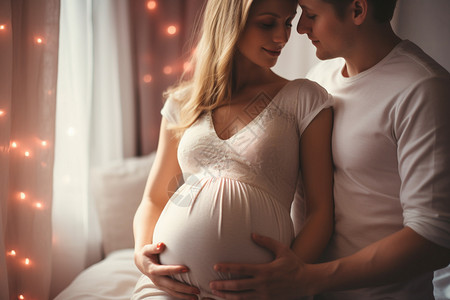 怀孕的夫妻背景图片