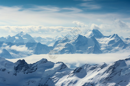 冰雪奇缘：冰川与天空背景图片