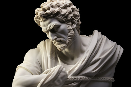 罗马艺术白色的雕像插画