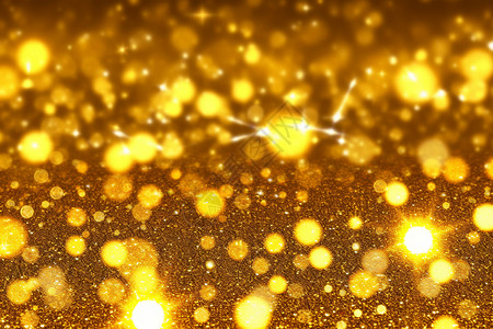 金黄色光框炫酷粒子背景背景