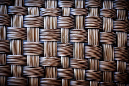 对称设计下的天然纤维编织艺术背景图片