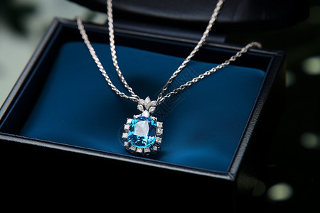 钻石里约盒子里的蓝宝石背景