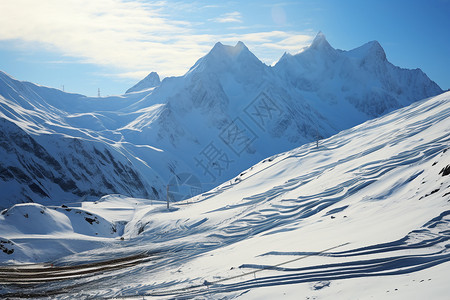 滑雪之旅滑雪场之旅高清图片