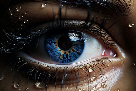 眼球运动的正常视觉通路眼角上的雨滴设计图片