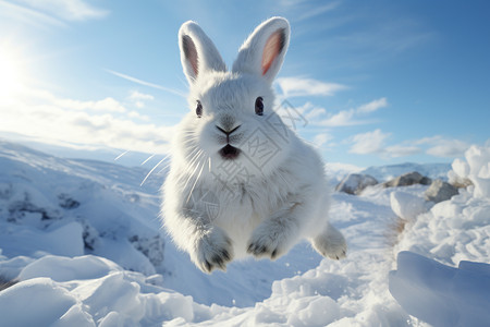 跳跃的兔子跳跃的白兔背景