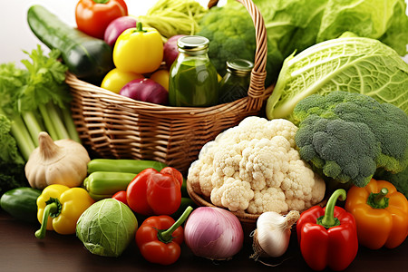 新鲜蔬果背景图片