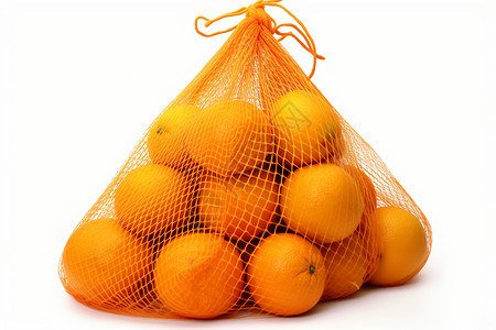 新鲜柑橘橙子网袋高清图片