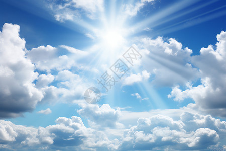 云层中刺眼的阳光图片