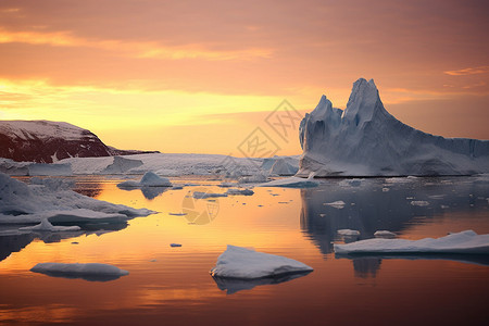 环境破坏导致的冰川融化现象图片