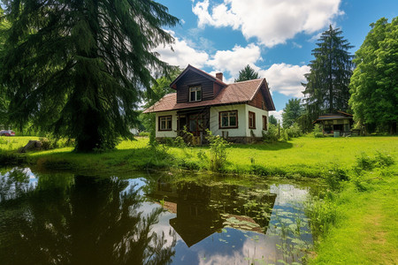 美丽的乡村房屋建筑景观图片