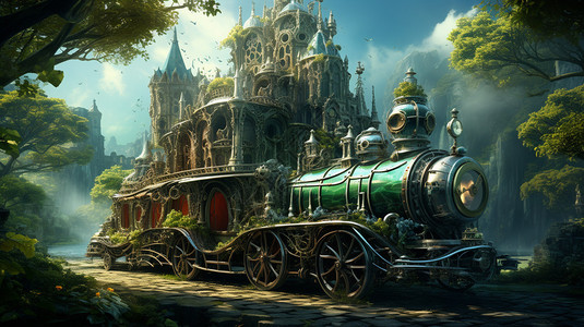 童话里的火车图片