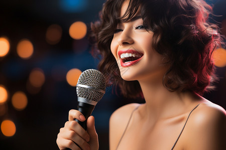 唱歌的女人图片