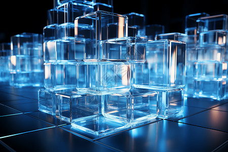 冰块效果创意的玻璃走廊设计图片