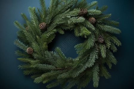 圣诞节的松树花环图片