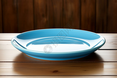 蓝色的陶瓷盘子背景图片