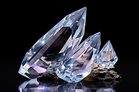 闪耀的天然水晶石图片