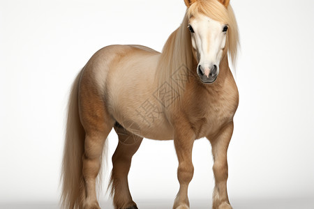 白色背景上的马匹背景图片