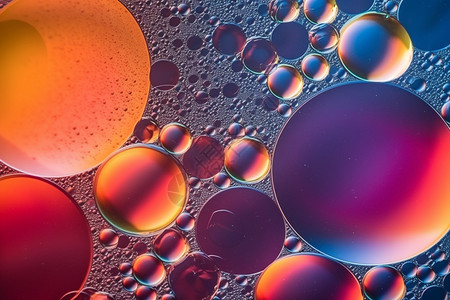 抽象的彩色气泡纹理图片