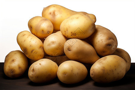 一张摆满土豆的桌子图片