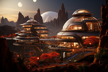 火星上的未来之城图片
