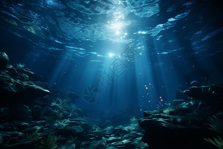 清澈的水下世界图片