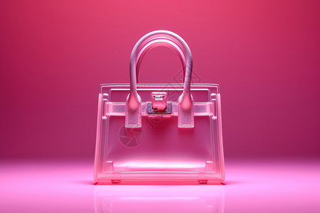 包包透明素材粉色的手提包背景