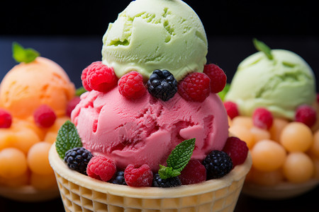 香甜冰淇淋图片