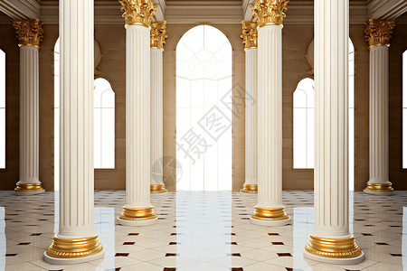 古典的柱廊设计图片