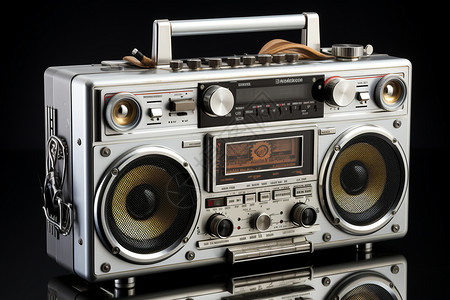 老式音响80年代便携式录音机背景