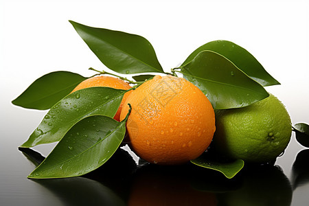 新鲜的橘子背景图片
