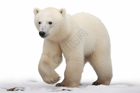 一级保护毛绒绒的北极熊背景