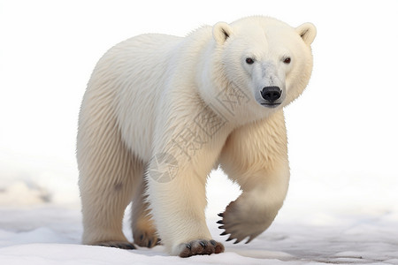 国家一级保护动物可爱的北极熊背景