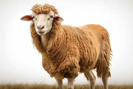 一只家畜绵羊图片