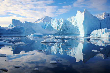 冰山浮海的背景高清图片