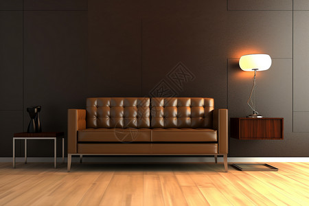 现代客厅中的沙发背景图片