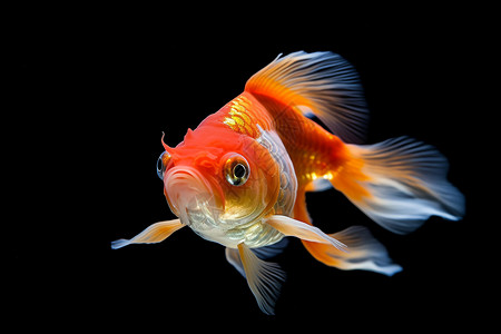 热带鱼类水下的金鱼背景