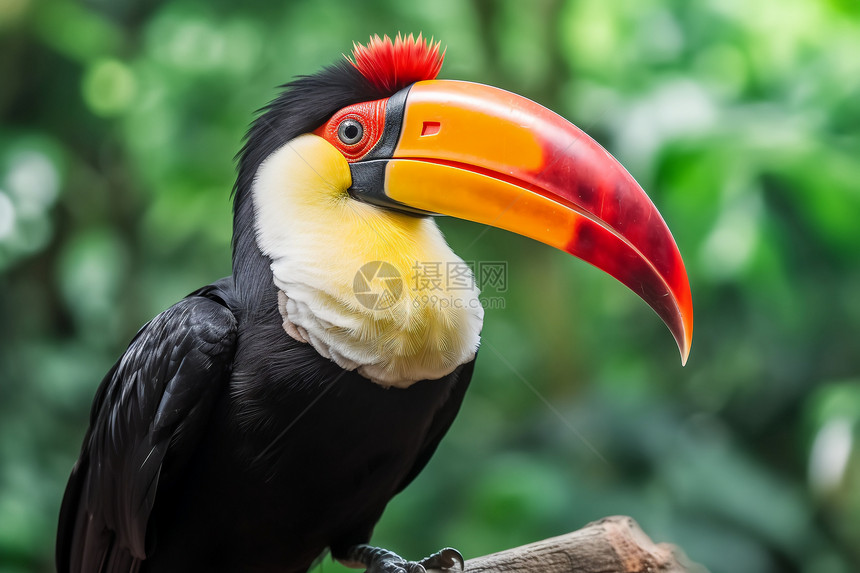 热带雨林中巨大的翠鸟.图片