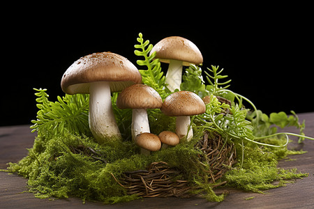 新鲜的蘑菇美味牛肝菌高清图片